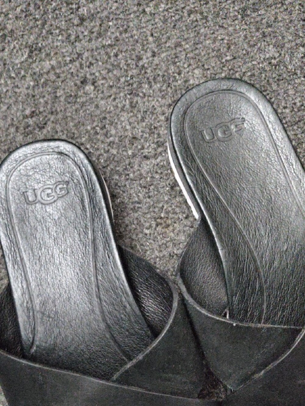 UGG Black Crisscross Slide Sandals - Picture 5 of 10